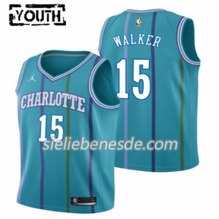 Kinder NBA Charlotte Hornets Trikots Kemba Walker 15 Jordan Classic Edition Swingman